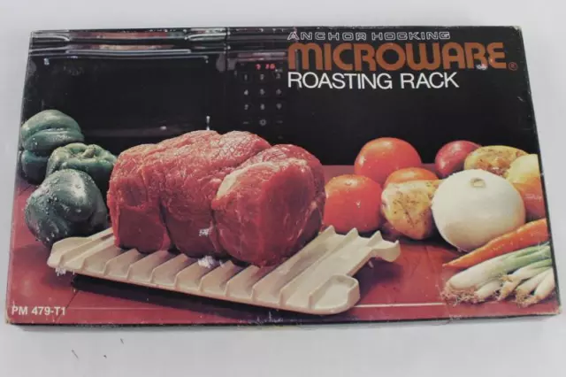 Vintage Anchor Hocking Microware Roasting Rack Microwave PM479-T1 Kitchen