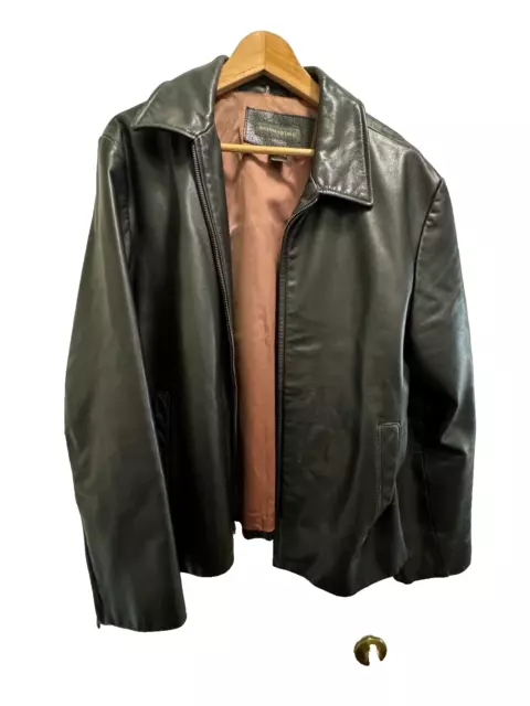 VINTAGE BLACK BANANA Republic Men's Leather Jacket - XL $120.00 - PicClick