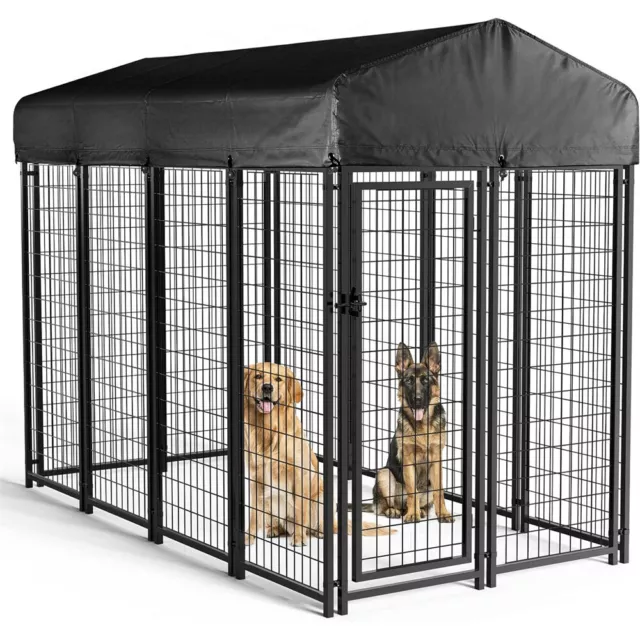 Heavy Duty Dog Kennel Pet Welded Metal Playpen Large Animal Cage Outdoor Indoor