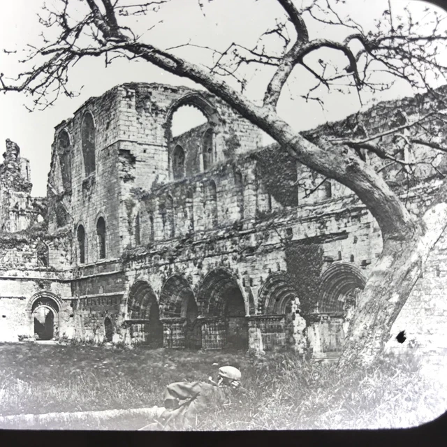 Furness Abbey Scotland GWW C1900 Antique Magic Lantern Glass Slide Photo