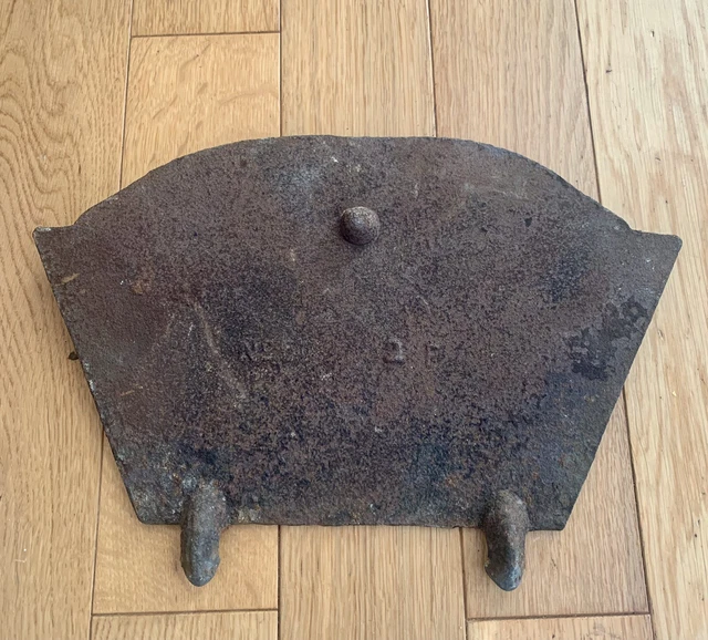 Original Antique Victorian Cast Iron Fireplace Spare Parts: Rear Top Draw Plate