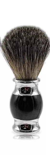 RedOne Pure Badger Shaving Brush Long Handle with dense hair Black Handled