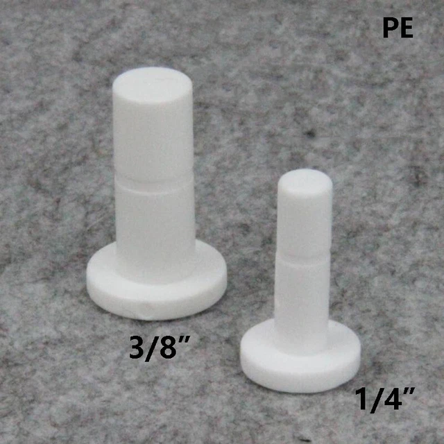 PE Plastic Blanking Plug Tube Pipe End Caps Water Dispenser Purifier 1/4" 3/8"