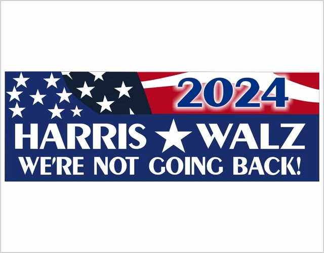 KAMALA HARRIS WALZ 2024 AUTO Kamala Harris 8.6" x 3" for