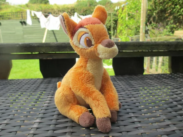 Disney Store Bambi - Fawn Deer Soft Plush Stuffed Teddy Baby Beanie Toy Doll 7"