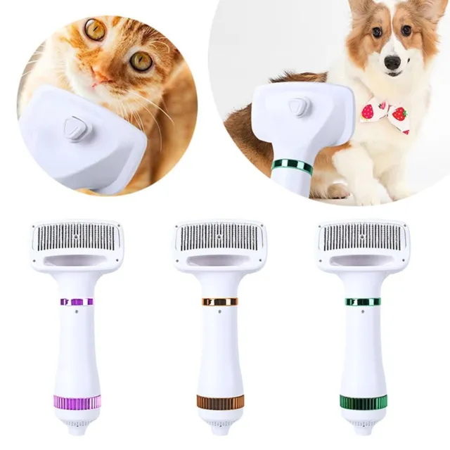 Soplador de depilación de un botón secado peludo peine de pelo para mascotas secador de pelo para perro