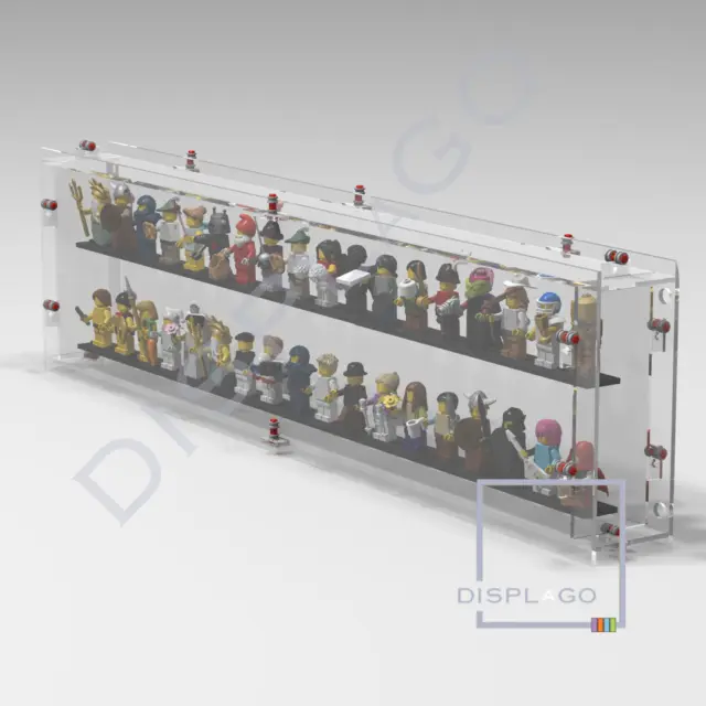 Wall Mounted Display case for up to 36 LEGO® minifigures. Mini Series Display