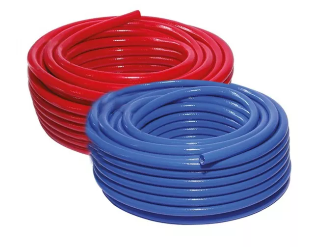 PVC HOSE, REINFORCED. RED or BLUE 1/2" (12.5mm) bore - choose length   NTH05x