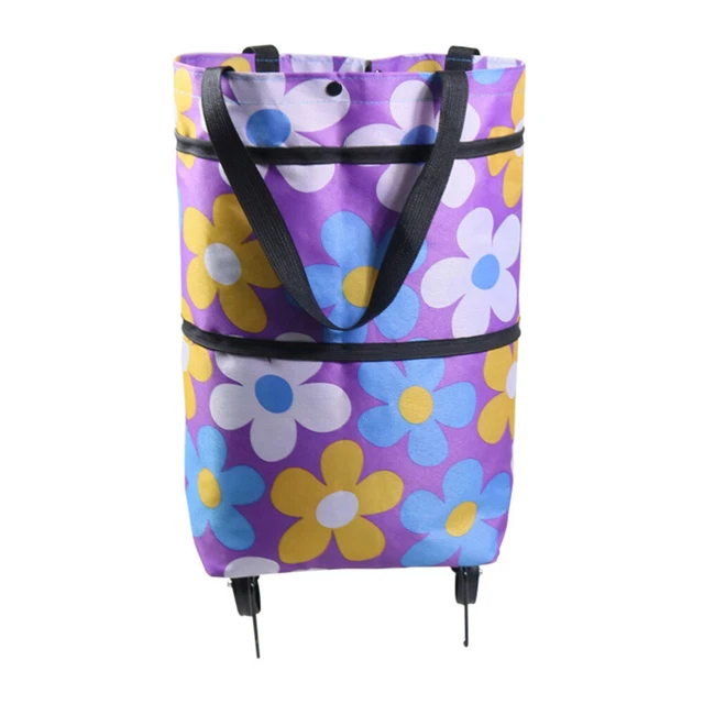 Chariot De Courses Pliable Strex - Sac Amovible 45L - Roues XXL - Capacité 45kg - Pour Supermarché, Marché - 5