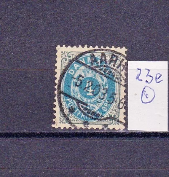 Briefmarken Dänemark 1875; Mi. Nr. 23 sauber gestempelt.