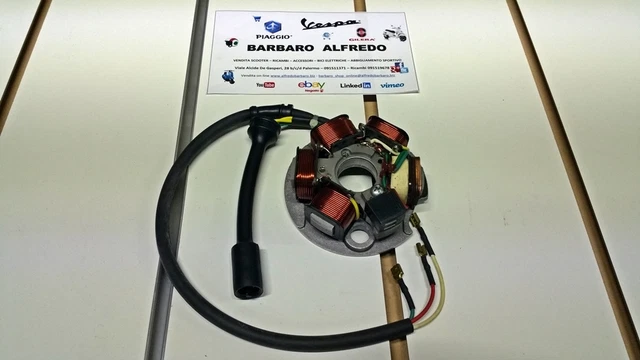 STATORE 5 PIN 8 FILI ORIGINALE PIAGGIO 497651 APE 50 VESPA PK 125 S - Foto 7