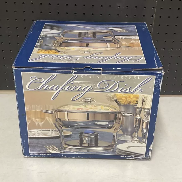 Culinary Essentials 4 Qt 3.7 Liter Stainless Steel Chafing Dish Pot New Open box