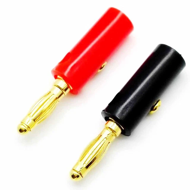 4mm Audio Speaker Wire Cable Adapter Connector Banana Plug Plated.