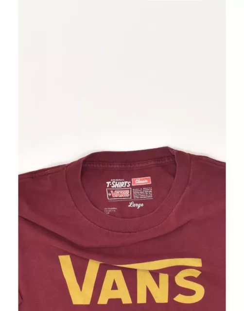 VANS schmales Grafik-T-Shirt für Herren Top Large Burgund AV08 3