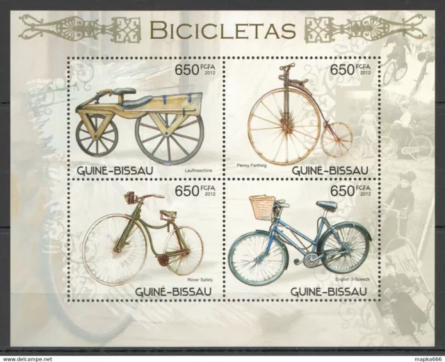 Bc536 2012 Guinea-Bissau Transport Bicycles History Bicicletas Kb Mnh