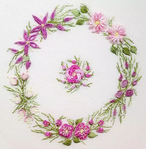 Edmar Brazilian Embroidery Kit - Spring Wreath