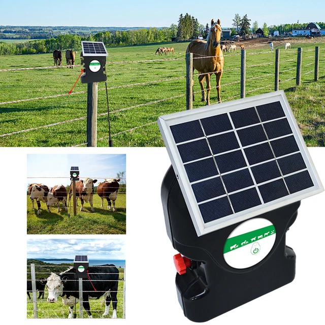 Weidezaungerät mit Solarpanel Elektrozaungerät Elektrozaun Weide Zaun Weidezaun