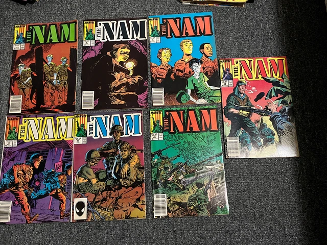 The Nam Lot of 7 #5,8,9-12, 14 Marvel Comics (1987) 1st Print Comic Books Good