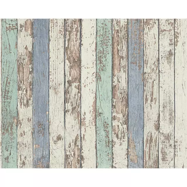 New As Creation Painted Wood Beam Pattern Faux Effect Textured Vinyl Wallpaper