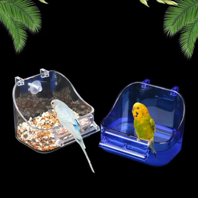 Vogelbadewanne mit Sitzstange für Käfig Papagei Vogel hängender Vogelkäfig
