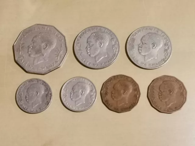 Tansania, 7 Münzen