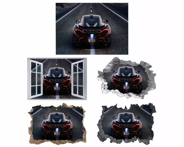 McLaren Wandtattoo - Selbstklebender Wandsticker, Wanddekor, Auto Wandkunst
