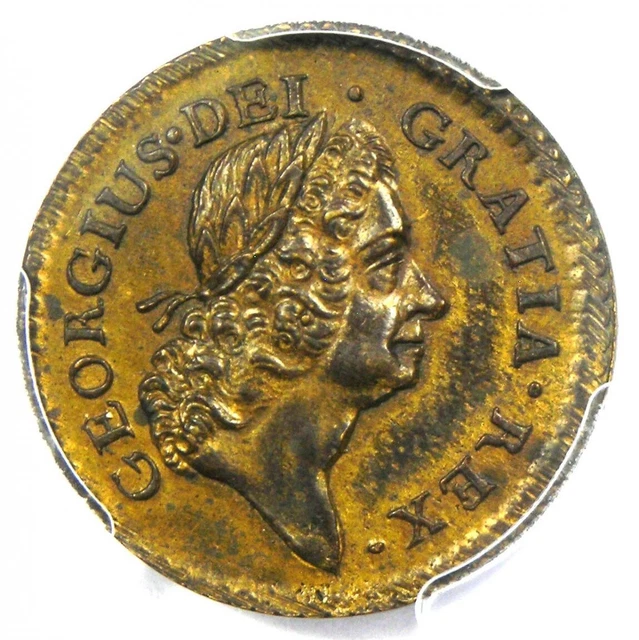 1723 Rosa Americana Halfpenny Coin 1/2P - PCGS Uncirculated Details (UNC MS)