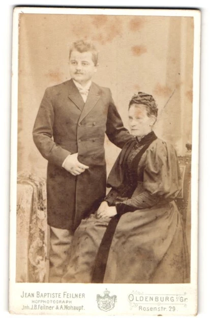 Fotografie Jean Baptiste Feilner, Oldenburg i / Gr., Portrait ältere Dame im el