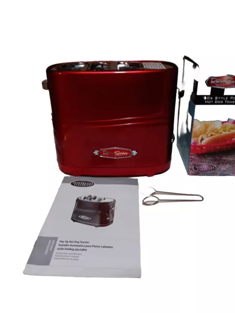 Nostalgia Retro Pop-Up Hot Dog Toaster - Red (HDT600RETRORED)