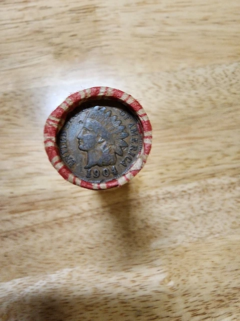 Roll Of Sealed Wheat Pennies 1904 Indian Head 1919 D Lincoln Unsearched Ungraded