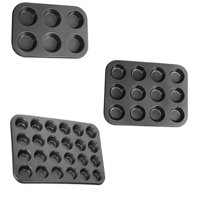 6/12/24 Holes Tart Tin Nonstick Mince Pudding Pie Tray 61224 Holes Bakeware