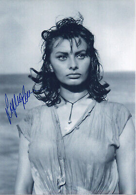 SOPHIA LOREN Signed 12x8 Photo THE FALL OF THE ROMAN EMPIRE COA 