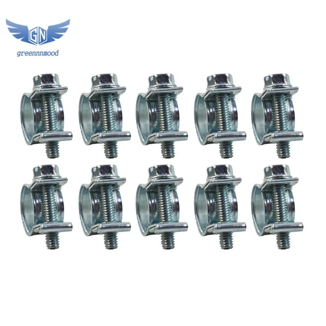 10Pcs 1/4" FUEL INJECTION HOSE CLAMP / AUTO Fuel Clamps  (Range 7/16" to 1/2")