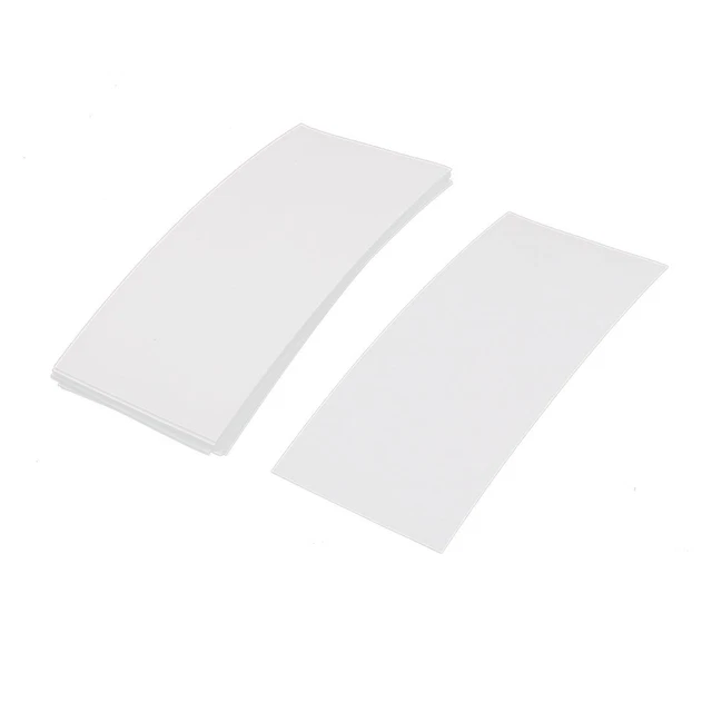 10 pz  72mm x 18.5mm di PVC Tubo termoretraibile bianco per 1 x Batteria 18650