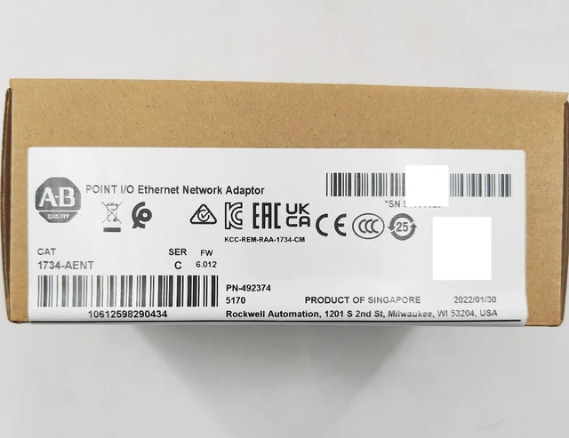 Allen-Bradley 1734-AENT POINT I/O Ethernet Network Adaptor US Stock New
