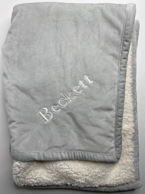 Manta Bebé Sherpa Bebé Cerámica Granero Niños Gris *Beckett* Nuevo Regalo Niño Invierno