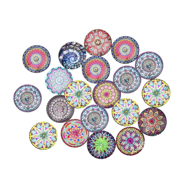 20 Stück Glas Flatback Scrapbooking Dome Cabochons für Schmuckhandwerk 12mm 2