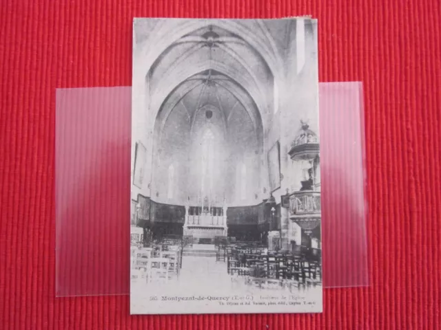 Cpa Written Stamp Montpezat De Quercy Church Tarn Et Garonne 82