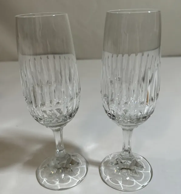 Set of 2 ~ SCHOTT-ZWIESEL -Westminister- Fluted CRYSTAL Champagne Glasses VGC