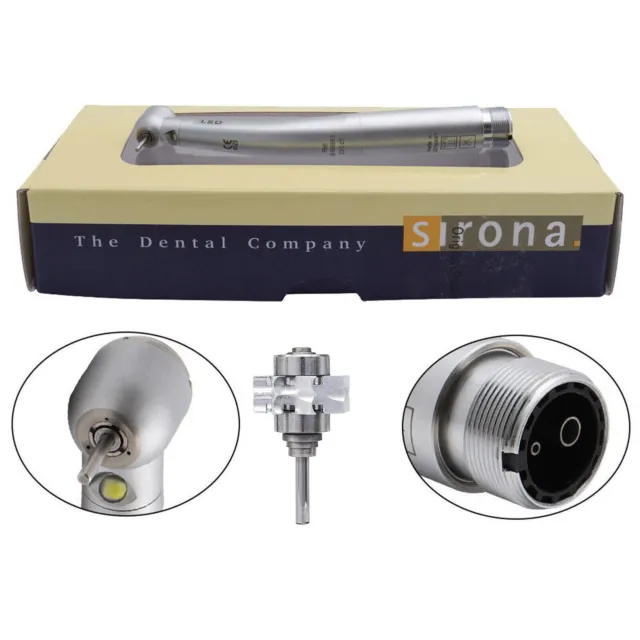 Sirona T3 Racer Dental High Speed Handpiece LED Fiber Optic Torque Push 2/4Holes