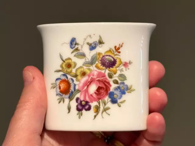 Vintage Royal Worcester Bone China Toothpick Holder - Floral - England - Vgc