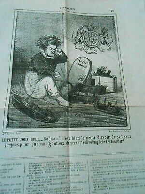 Echiquier Moderne John Bull est fait mat en 3 coups Caricature 1886 