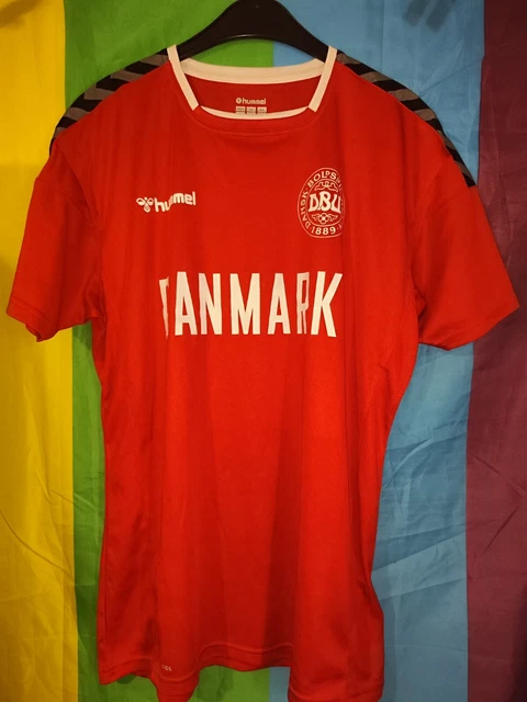 Maillot Hummel Danemark Domicile 1990s? – Taille S, N°8, Rouge, Homme