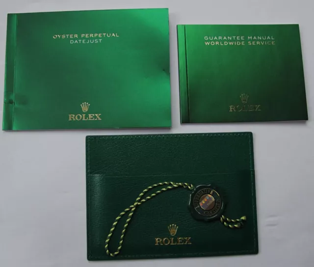 Rolex  Datejust  Genuine Booklet Set ( 4 Items )  Ex Original Box -  Oct 2019