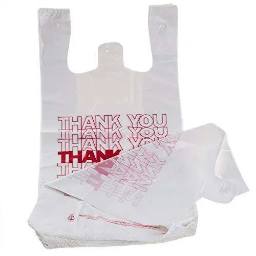 TashiBox Shopping Thank Reusable and Disposable Grocery Bags Measures 11.5" X