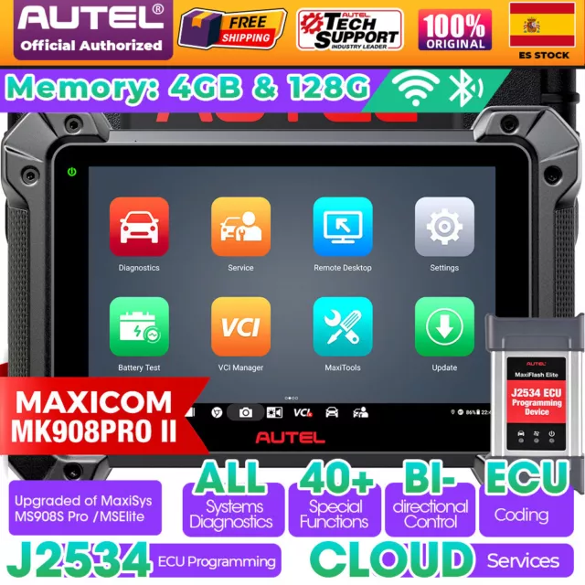 Autel MaxiSys MK908P II Diagnóstic OBD2 MaxiSys ELITE MS908S Pro J2534 Español