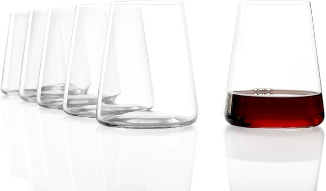 Stölzle Lausitz Power Verres à Pied Vins Sans Manche I 515 ML 6er Set Vin Rouge