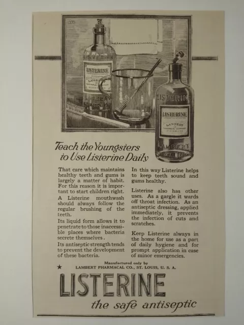 1920 Listerine / Sauer's Vanilla Extract Gratification Vintage Print Ad