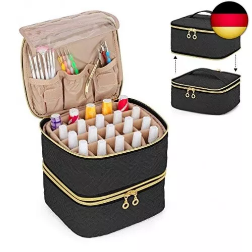 Luxja Nagellack Tasche Organizer, Aufbewahrungstasche für 40 Nagellackflaschen