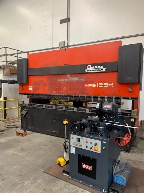 Amada CNC Press Brake Model HFB 125/4  13' X 138 Ton 6 Axis Backgage Sanson NW